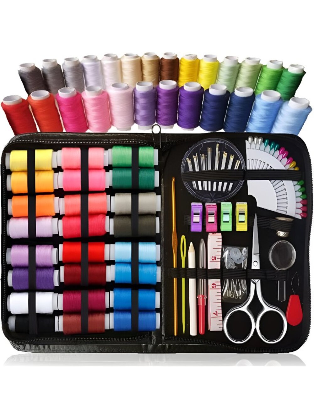 Sewing Kit for Adults and Kids - Small Beginner Set w/ Multicolor Threads